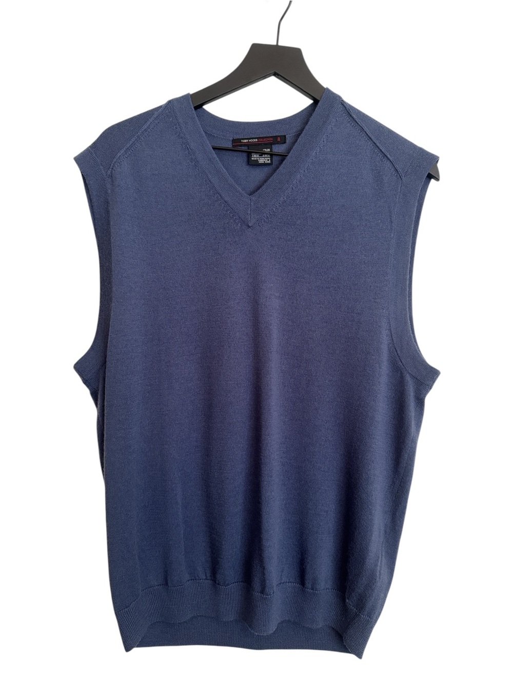 Nike Men's Tiger Woods Navy V-Neck Sweater Vest Vintage 90s/Y2K golf gear - Picture 1 of 3